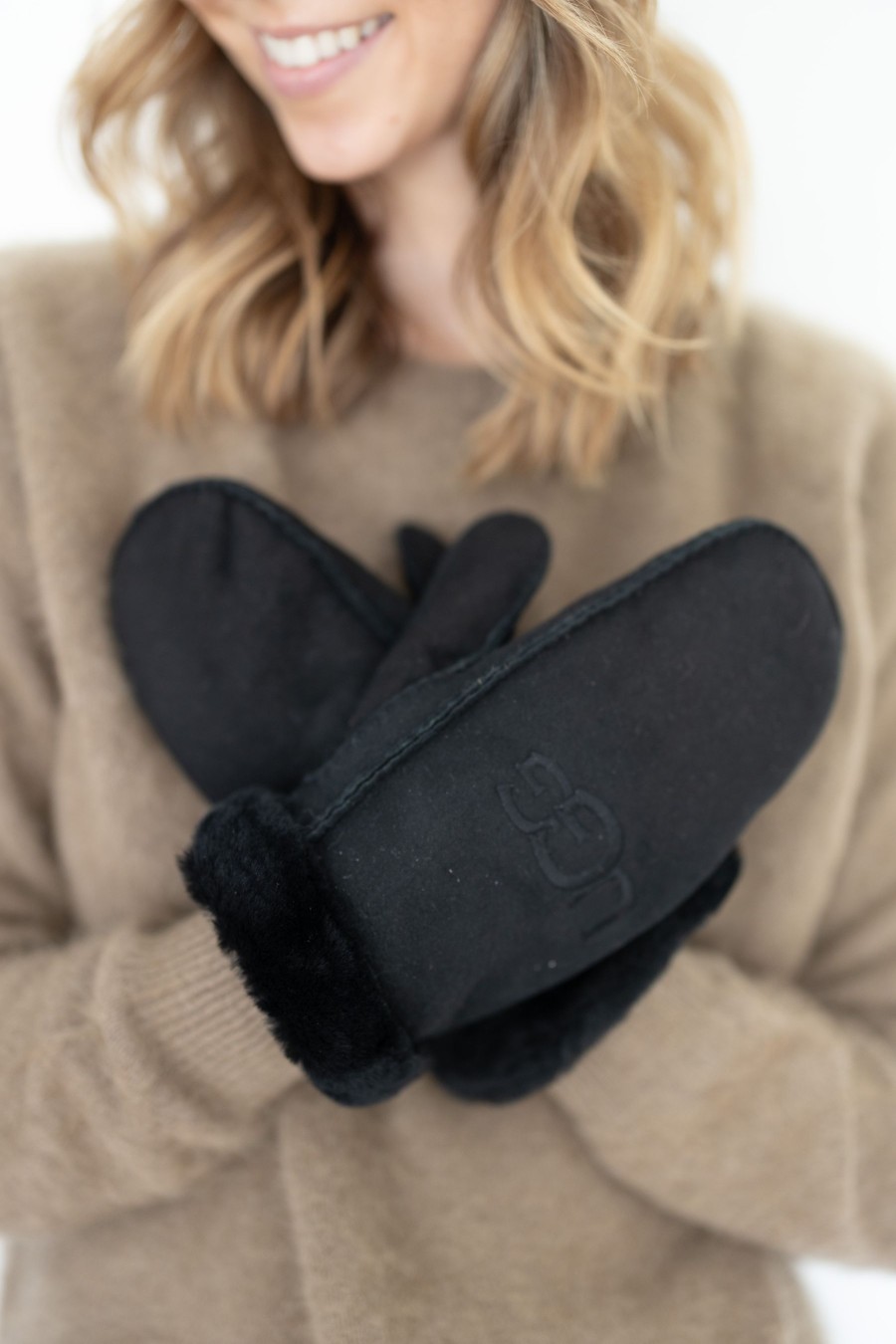 Kengat&Asusteet UGG | Sheepskin Emb Mitten, Black