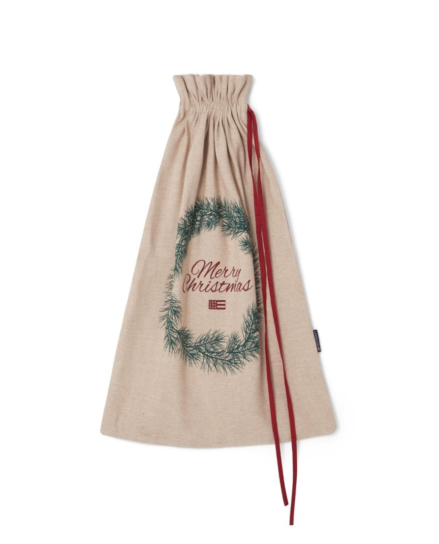 Joulu Lexington Company | Jute/Cotton Christmas Gift Sack, Natural