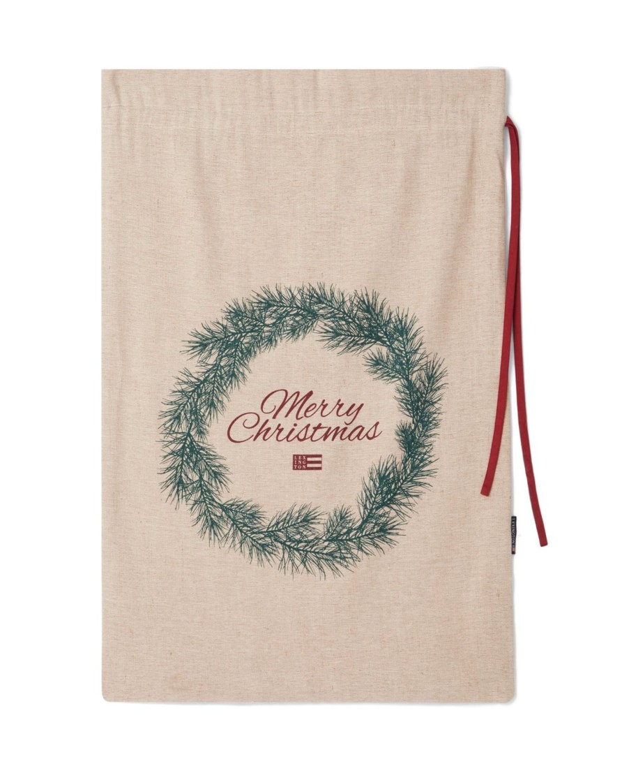 Joulu Lexington Company | Jute/Cotton Christmas Gift Sack, Natural