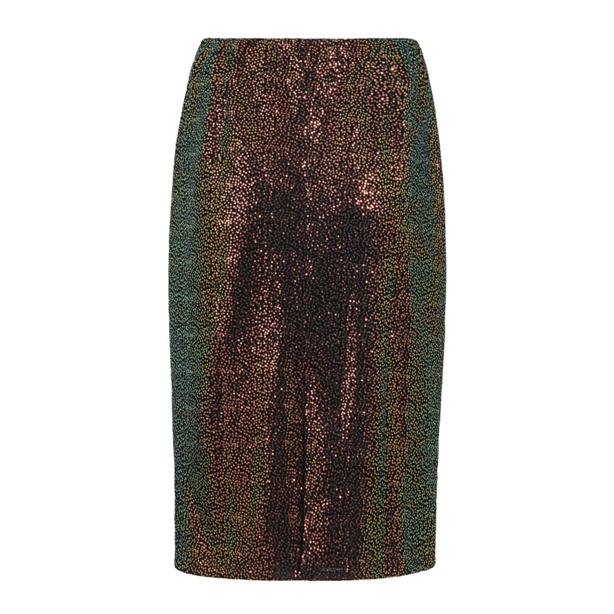 Vaatteet Coster Copenhagen | Sequin Skirt With Lace, Multi Color