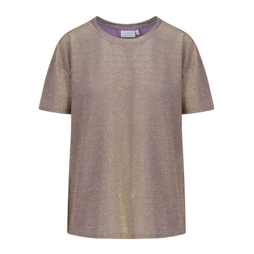 Vaatteet Coster Copenhagen | Shimmer Tee In Lurex, Brown Shimmer