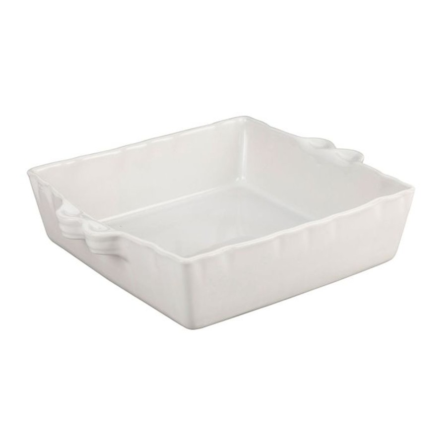 Koti Côté Table | Square Oven Dish Feston 29X25X7, White