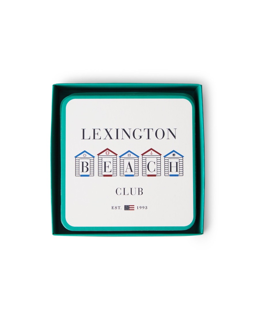 Koti Lexington Company | Beach Club Printed Paper Coaster (Set Of 6)