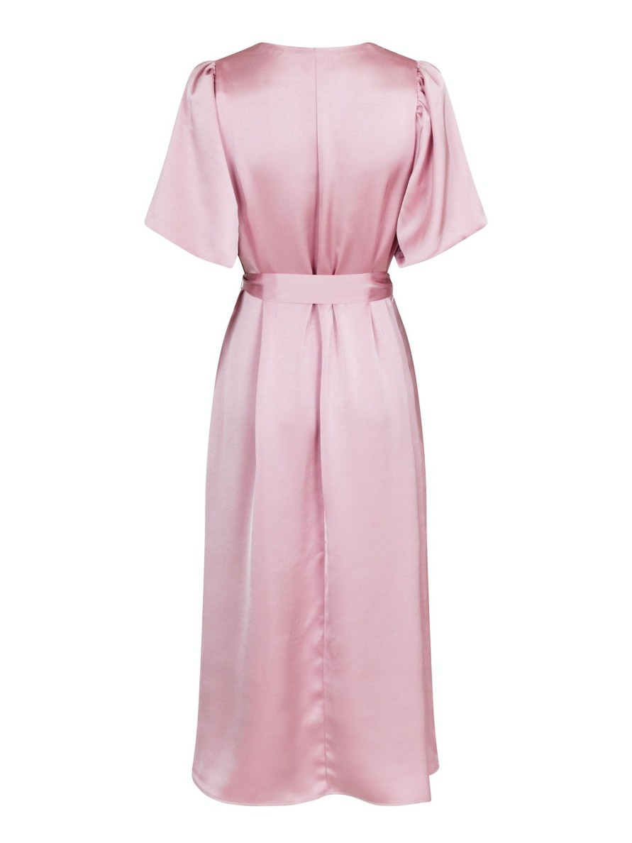 Vaatteet Neo Noir | Benita Heavy Sateen Dress, Rose