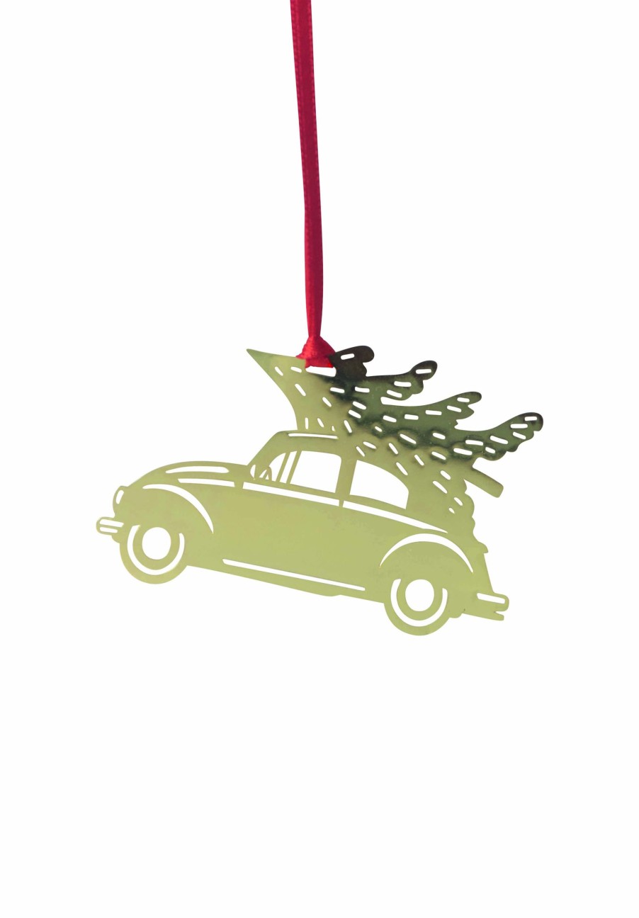 Koti Pluto Design | Hanging Deco Christmas Car, Gold