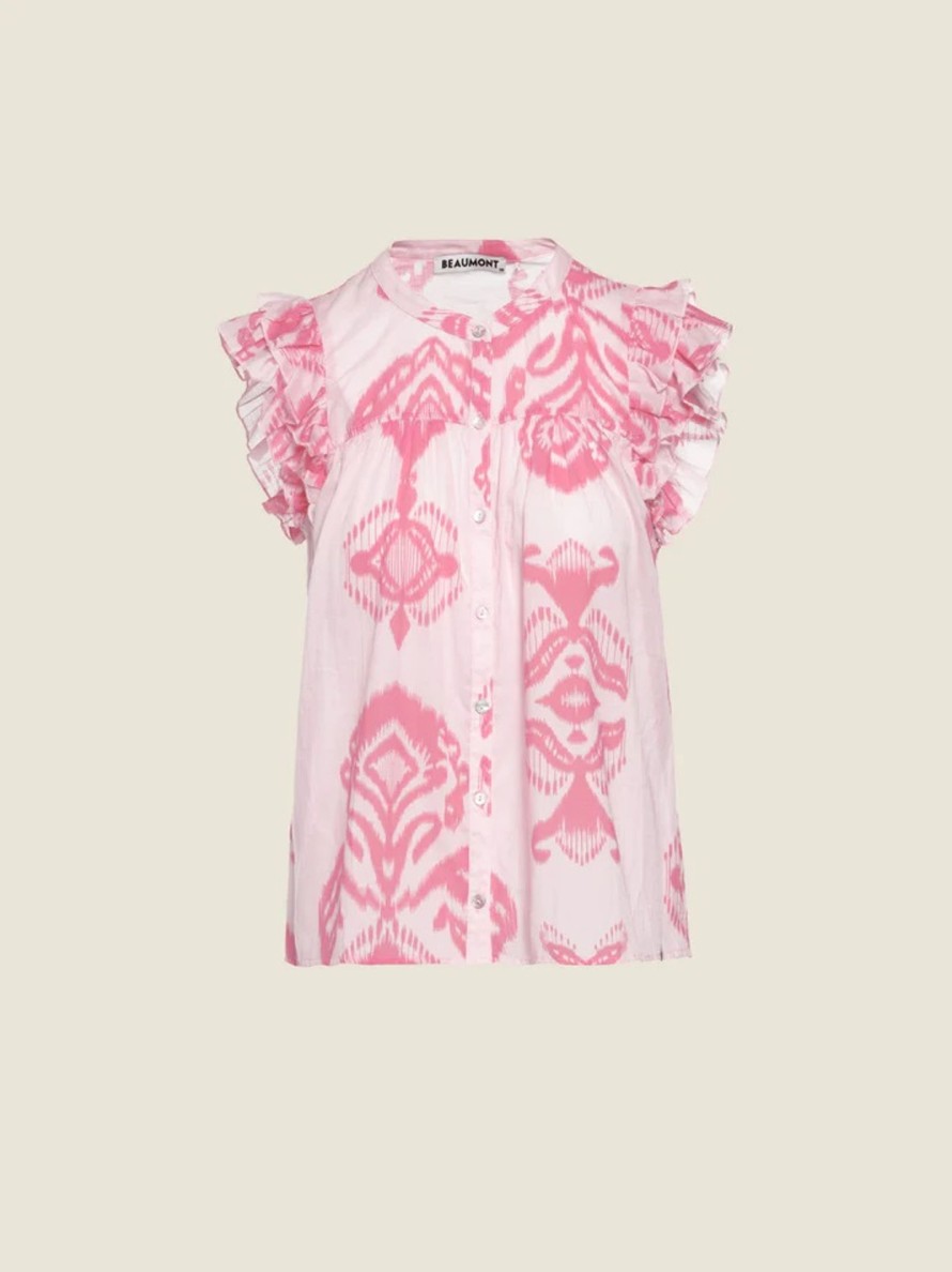 Vaatteet Beaumont | Violet Ruffle Blouse, Soft Pink