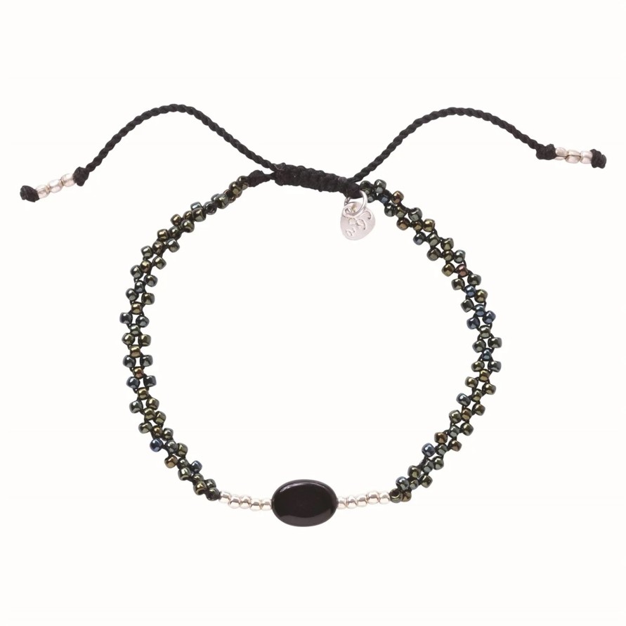 Kengat&Asusteet A Beautiful Story | Emotion Black Onyx Silver Bracelet