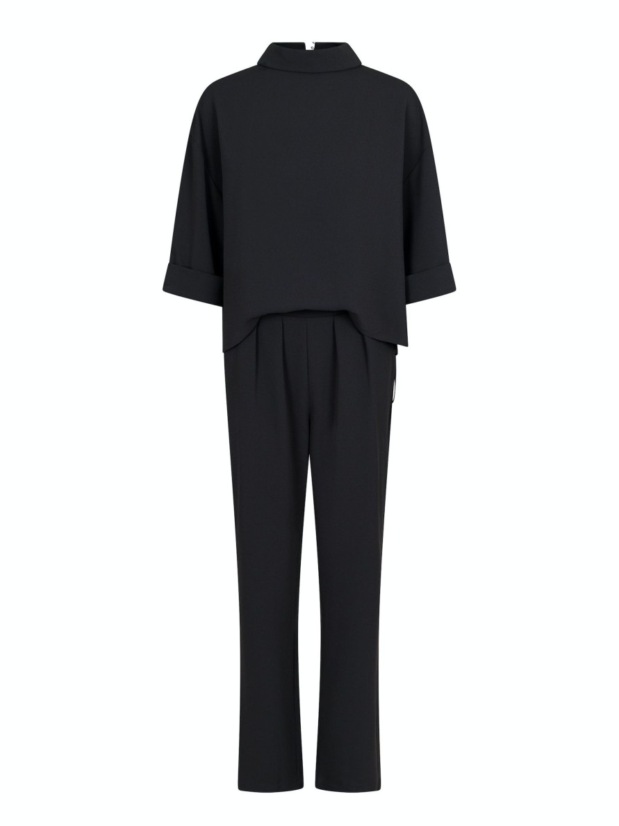 Vaatteet Neo Noir | Arlo Crepe Jumpsuit, Black