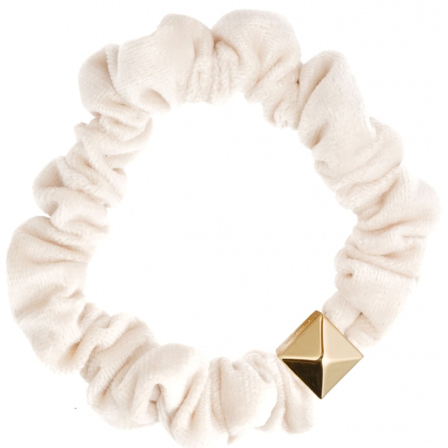 Kengat&Asusteet DARK department | Velvet Mini Scrunchie, Off White