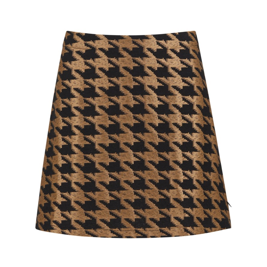 Vaatteet Coster Copenhagen | Short Skirt With Houndstooth, Metallic Houndstooth