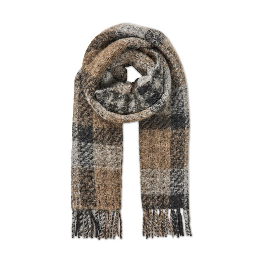 Kengat&Asusteet Day Et | Wool Check Scarf, Magnet Grey