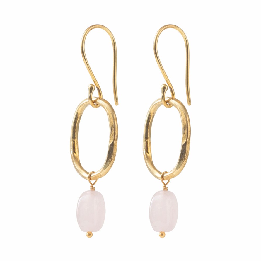 Kengat&Asusteet A Beautiful Story | Graceful Rose Quartz Earrings