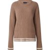 Vaatteet Lexington Company | Jasmine Organic Cotton/Cashmere Striped Sweater, Beige/White