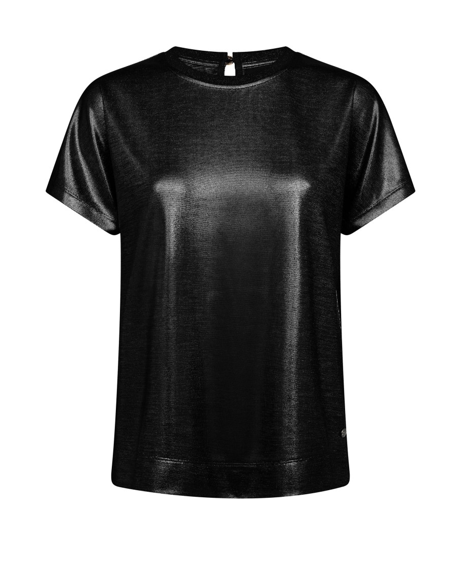 Vaatteet Mos Mosh | Nivola Foil Tee, Black