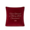 Koti Lexington Company | Merry Little Organic Cotton Velvet Pillow Cover 50X50, Red/Beige