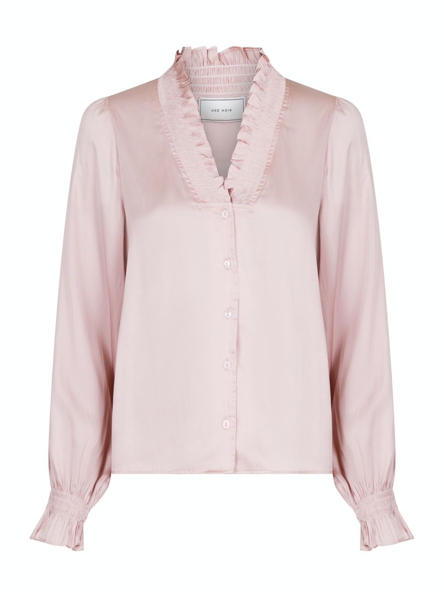 Vaatteet Neo Noir | Brielle Satin Blouse, Powder