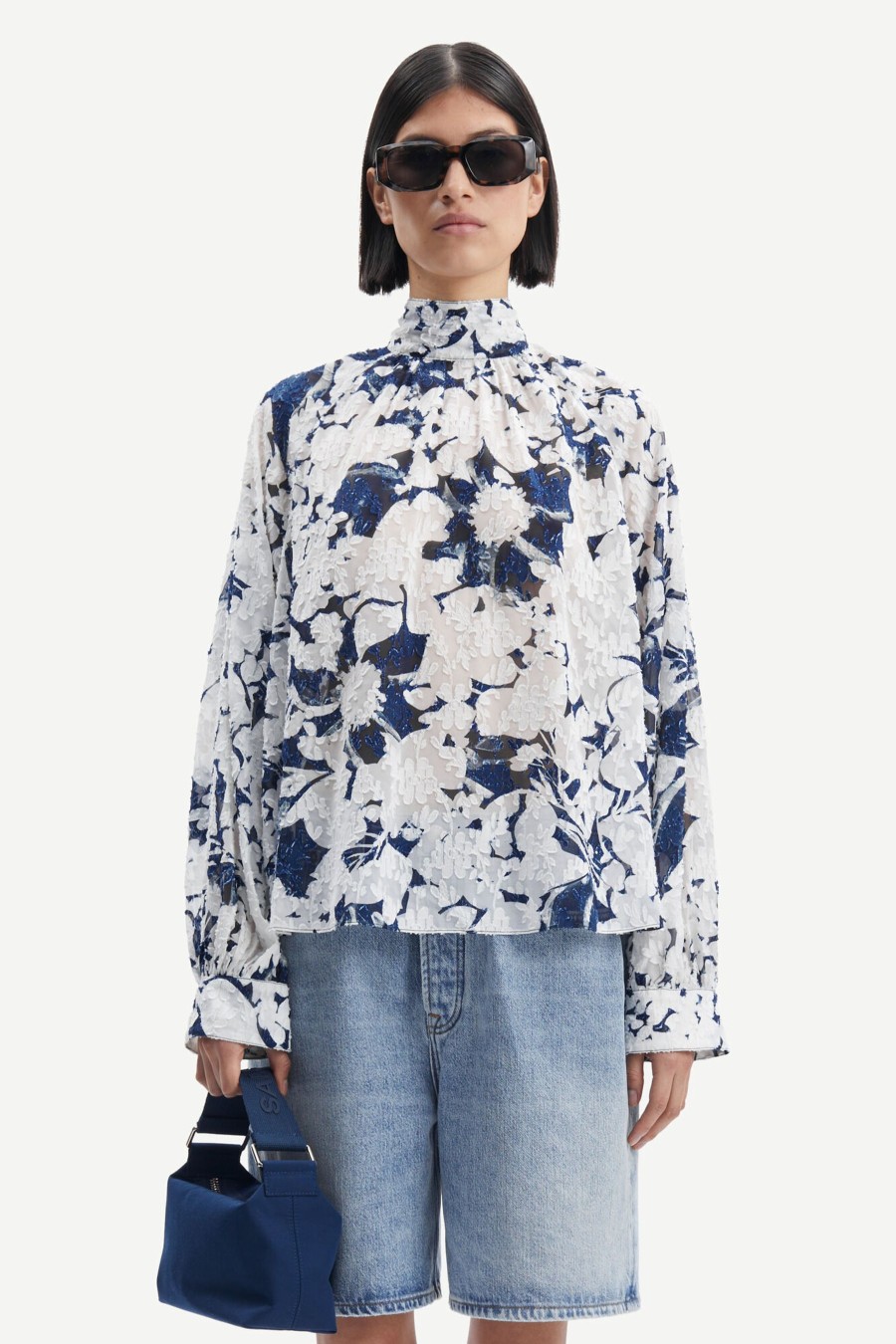 Vaatteet Samsøe & Samsøe | Ebbali Blouse, Flora Blue