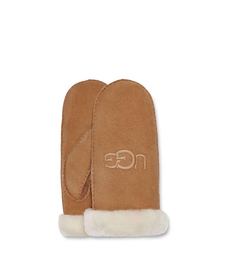 Kengat&Asusteet UGG | Sheepskin Emb Mitten, Chestnut