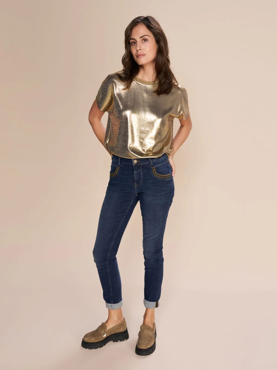 Vaatteet Mos Mosh | Nivola Foil Tee, Gold