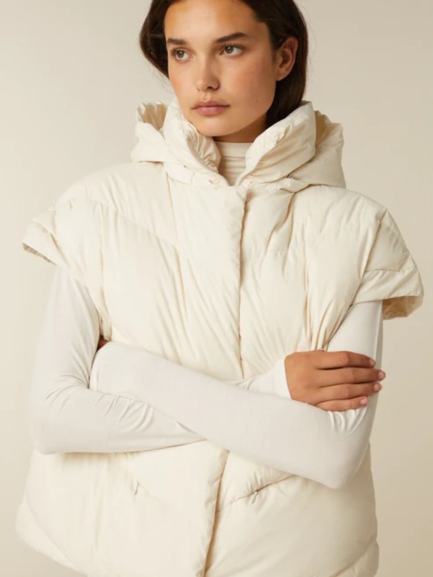 Vaatteet Beaumont | Summer Puffer Vest, White Pepper