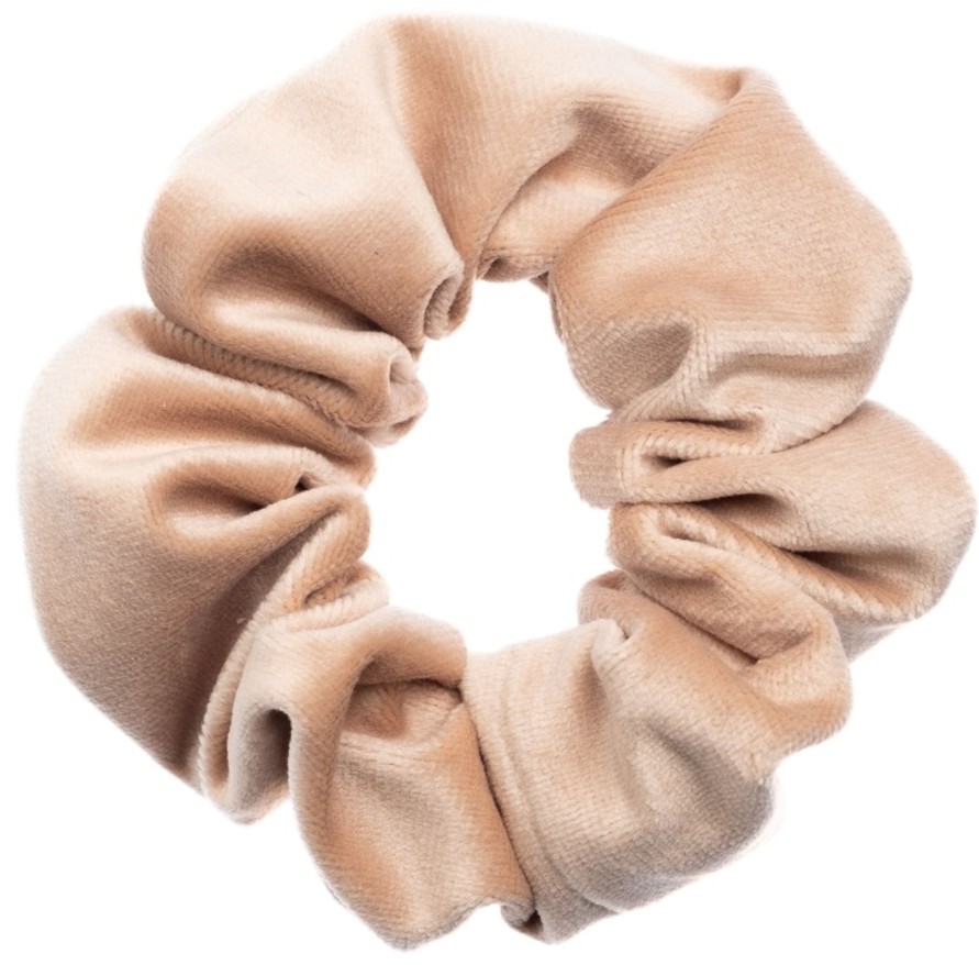 Kengat&Asusteet DARK department | Velvet Plain Scrunchie, Cool Camel