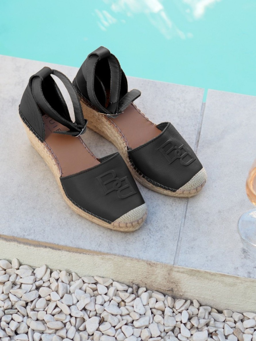 Kengat&Asusteet Balmuir | Palma Midi Heel Espadrillos, Black