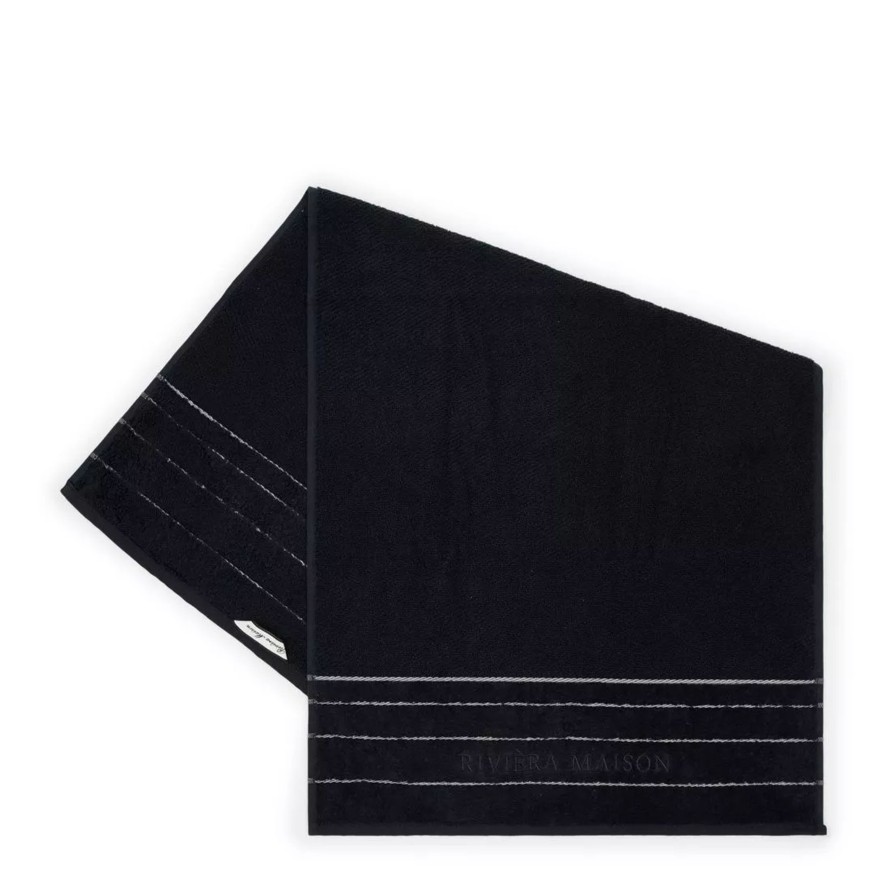 Koti Rivièra Maison | Elegant Towel 100X50, Black