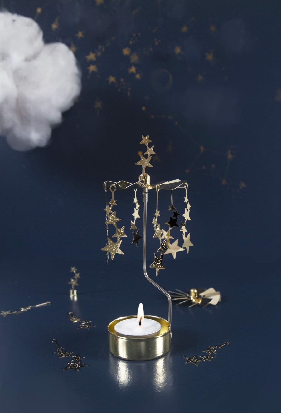 Joulu Pluto Design | Angel Chimes Night Sky, Gold