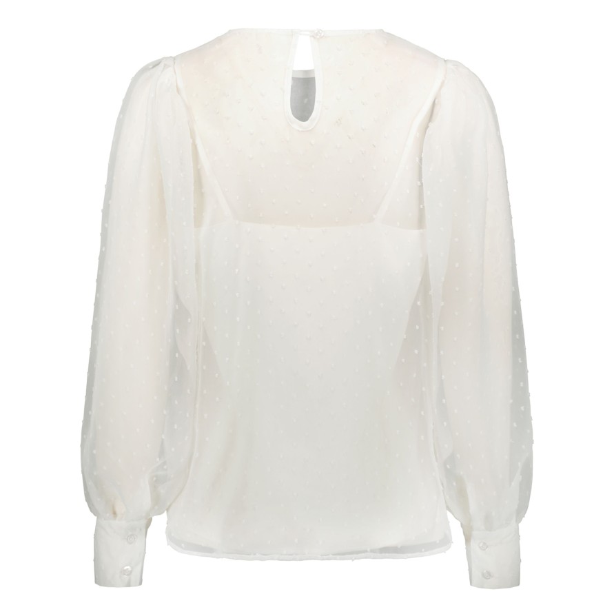 Vaatteet GAUHAR Helsinki | Tulle Sleeve Shirt, White