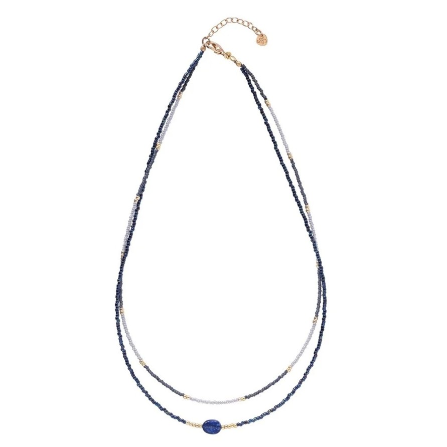 Kengat&Asusteet A Beautiful Story | Devotion Lapis Lazuli Gold Necklace