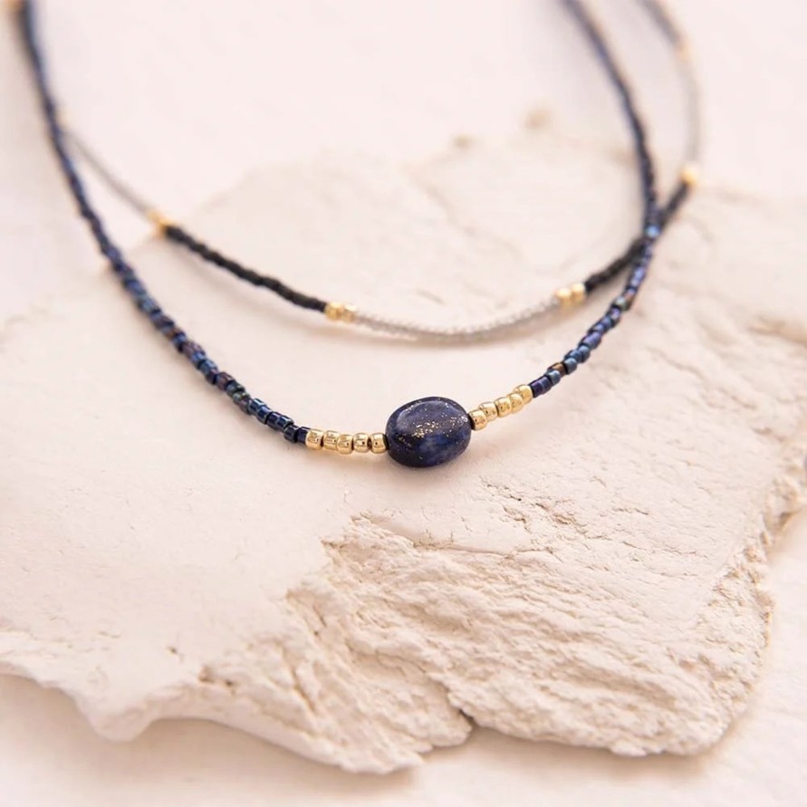 Kengat&Asusteet A Beautiful Story | Devotion Lapis Lazuli Gold Necklace