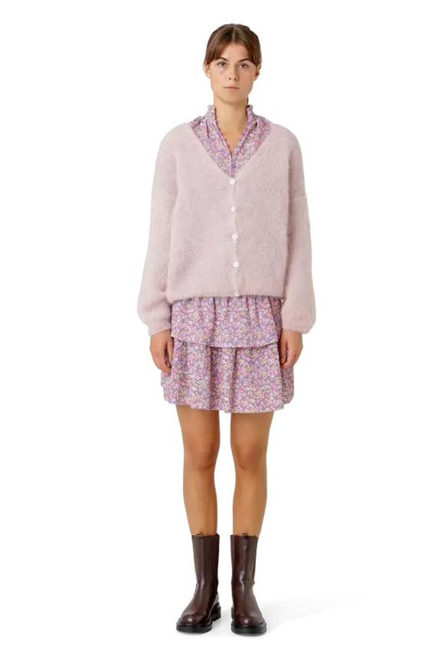 Vaatteet Americandreams | Cornelia Mohair Cardigan, Light Pink