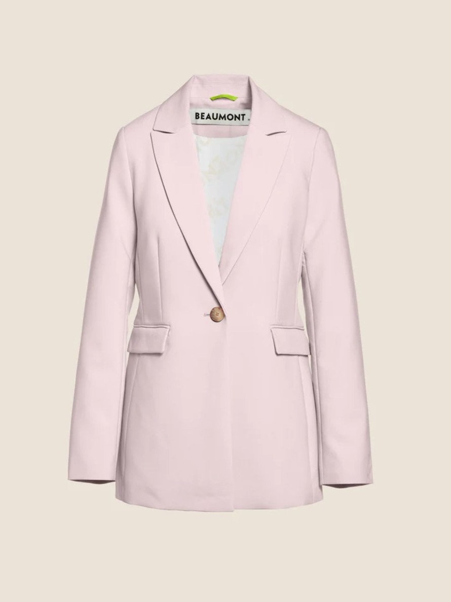 Vaatteet Beaumont | Abby Blazer Classic Twill, Soft Pink