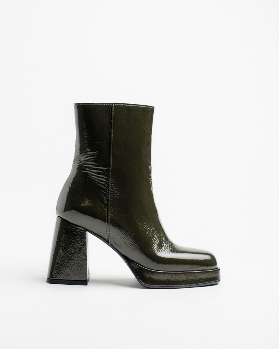 Kengat&Asusteet Vamsko | Dorit Bootie, Patent Dark Green