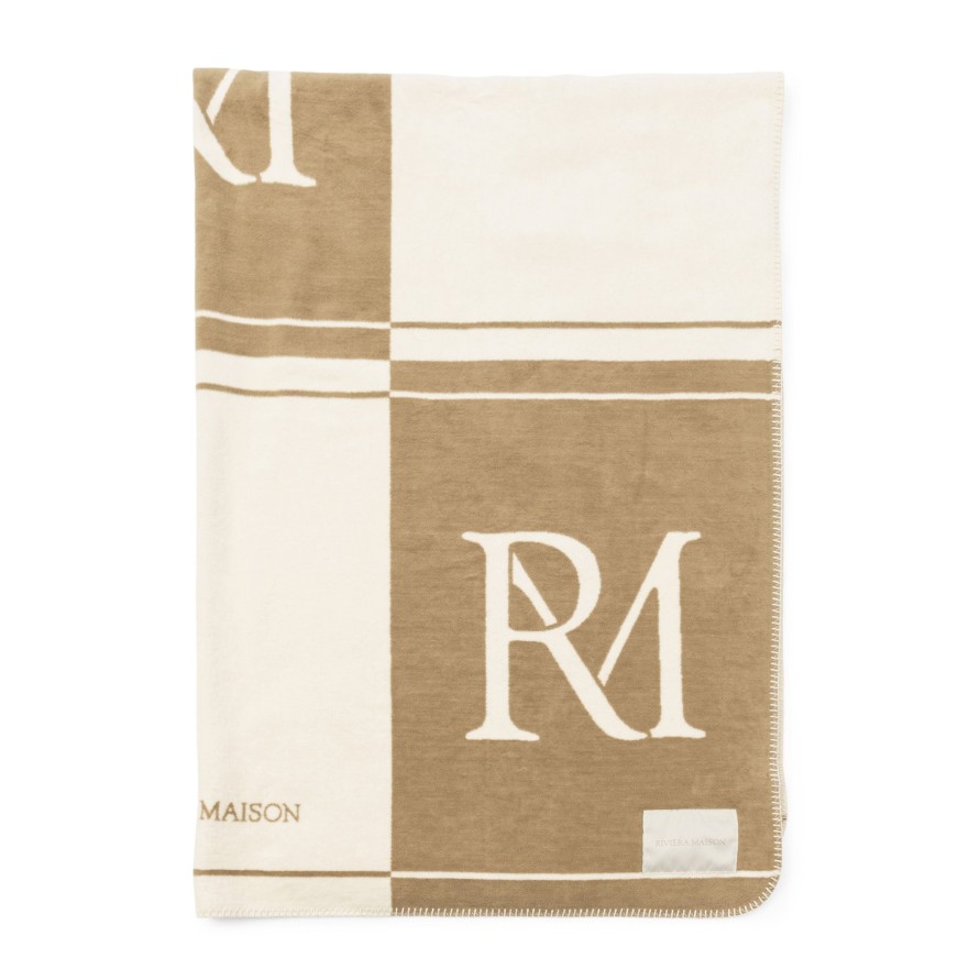 Koti Rivièra Maison | Rm Classic Monogram Throw 180X150