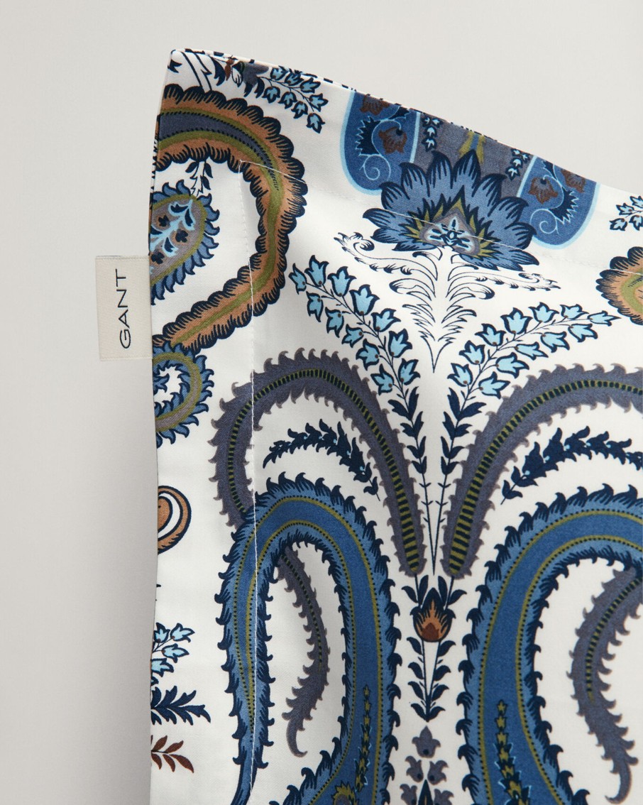 Koti Gant Home | Key West Paisley Pillow Case, Sateen Blue