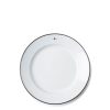 Koti Lexington Company | Stoneware Dinner Plate, White/Dark Blue