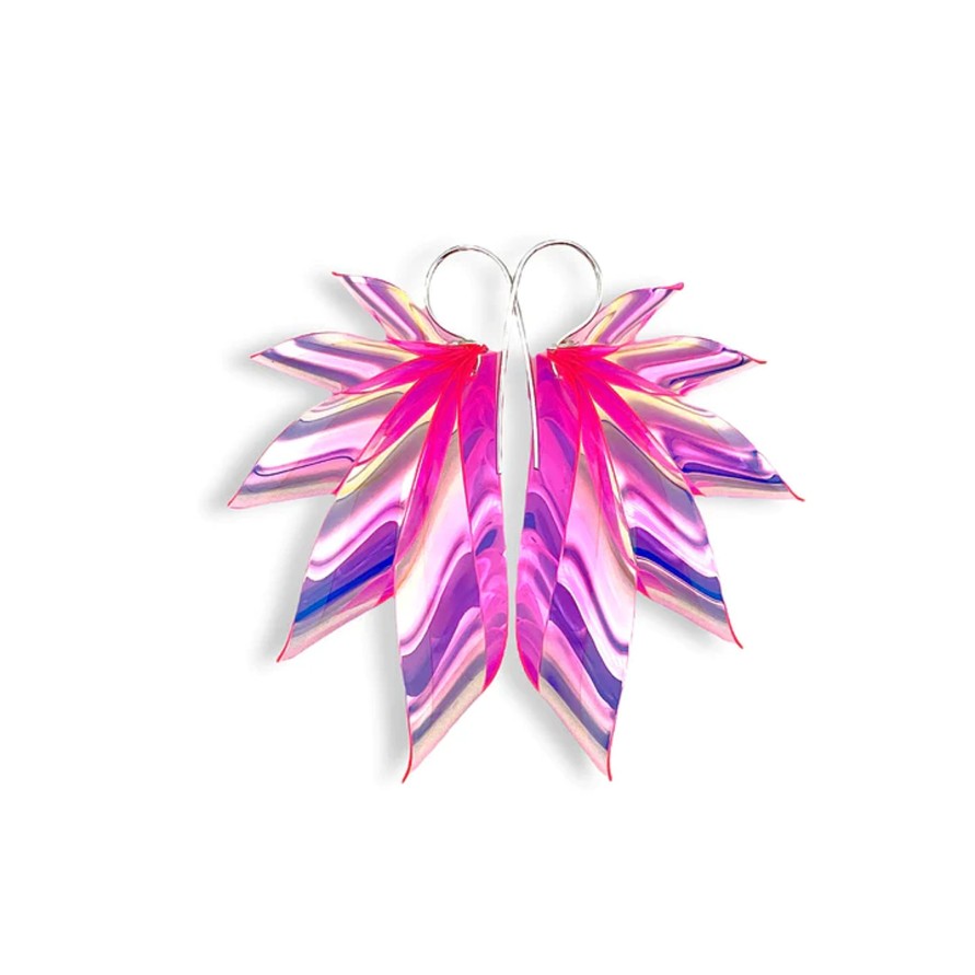 Kengat&Asusteet ByFossdal | The Wings Silver Medium, Rainbow Neon Pink