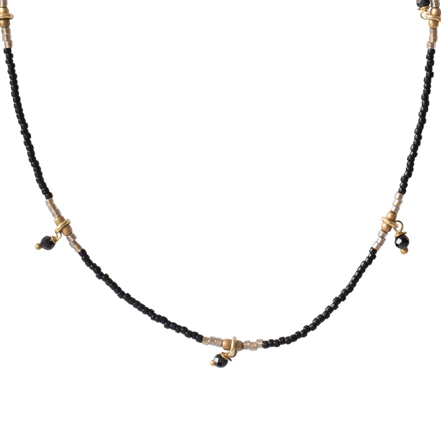 Kengat&Asusteet A Beautiful Story | Cocoon Black Onyx Gold Necklace