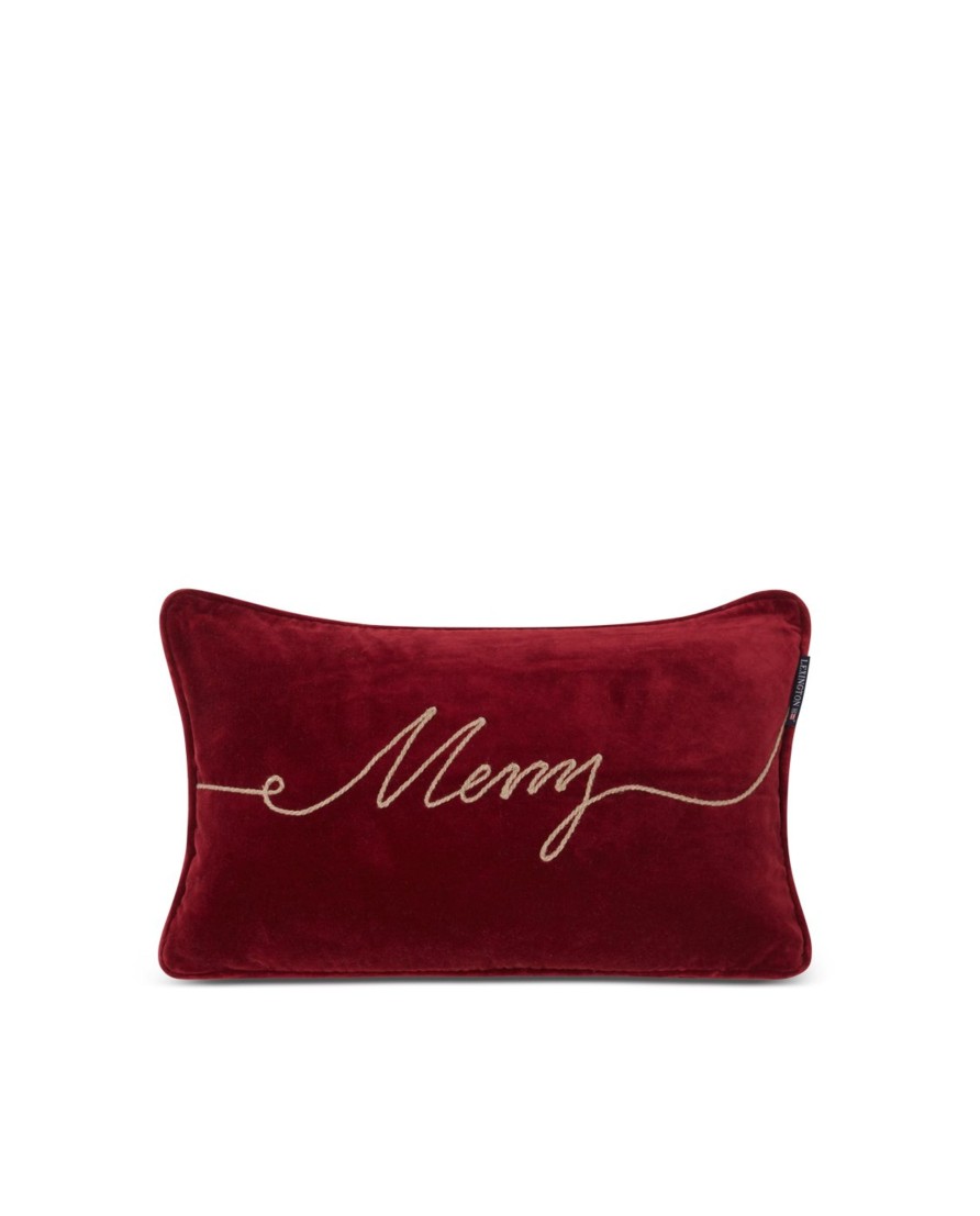 Koti Lexington Company | Merry Organic Cotton Velvet Pillow 50X30, Red