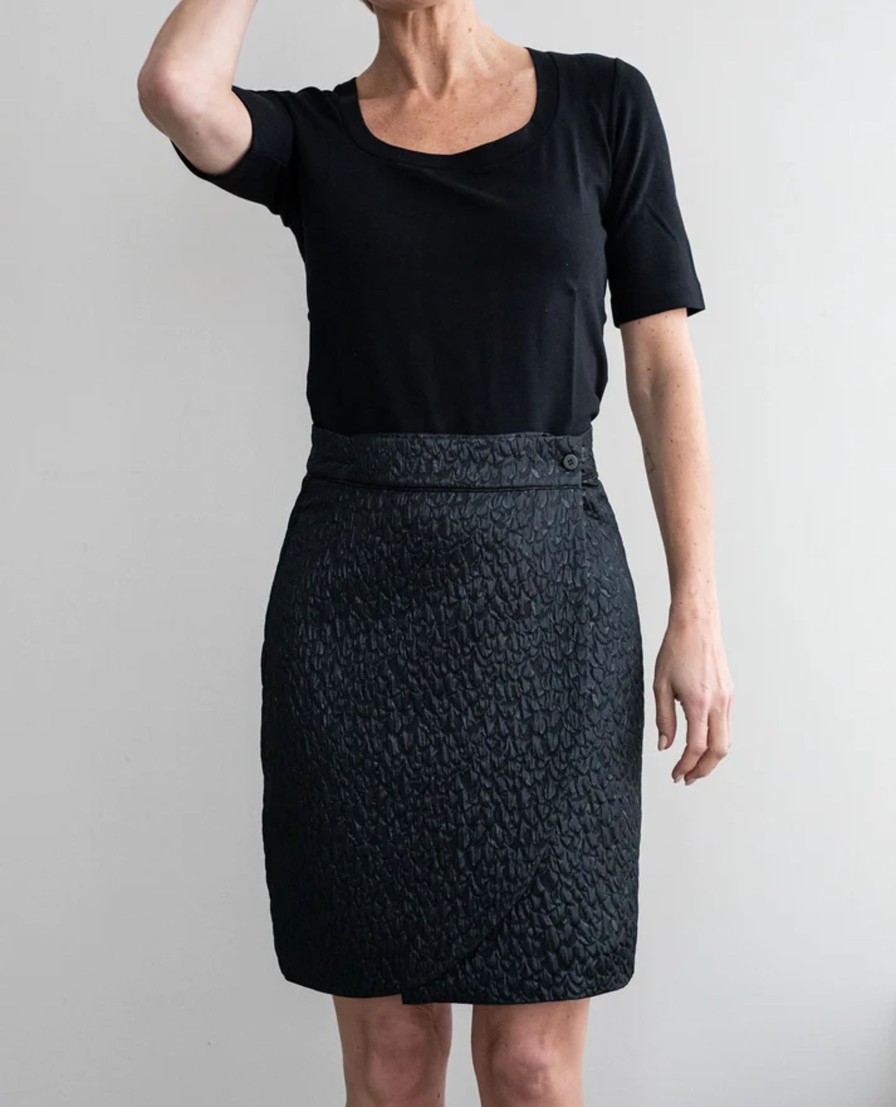 Vaatteet GAUHAR Helsinki | Wrap Skirt, Navy/Black