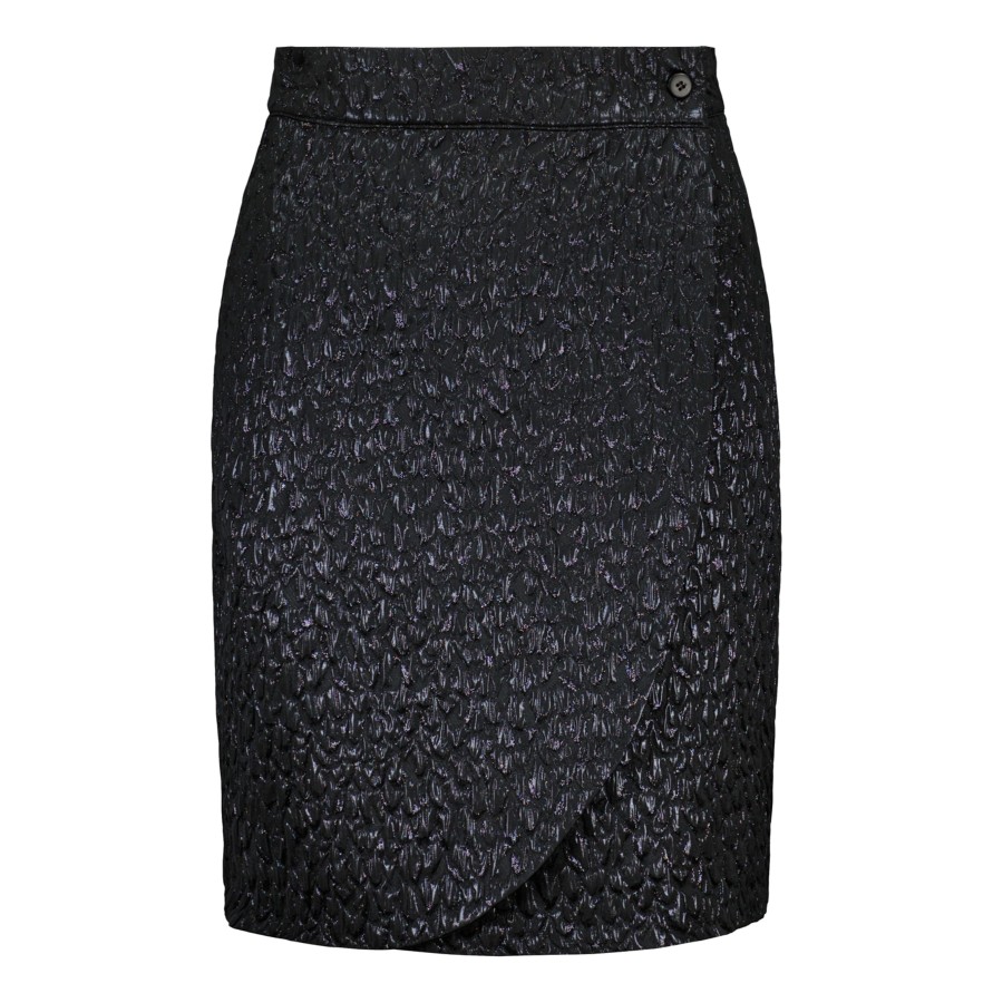 Vaatteet GAUHAR Helsinki | Wrap Skirt, Navy/Black