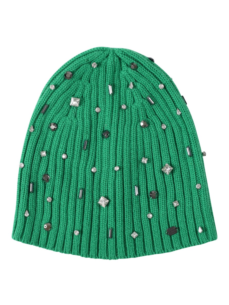 Kengat&Asusteet Gustav | Pearl Knit Hat, Emerald Green