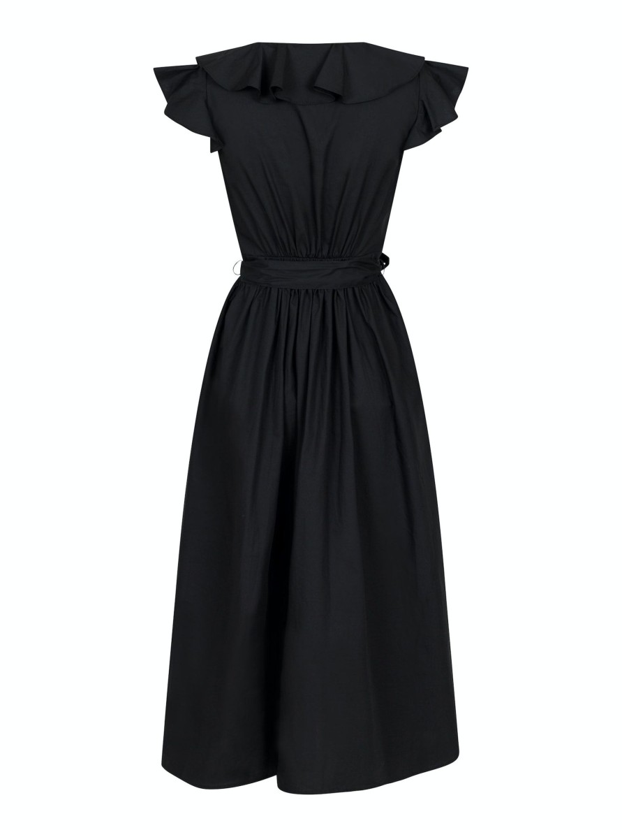 Vaatteet Neo Noir | Simone Poplin Dress, Black