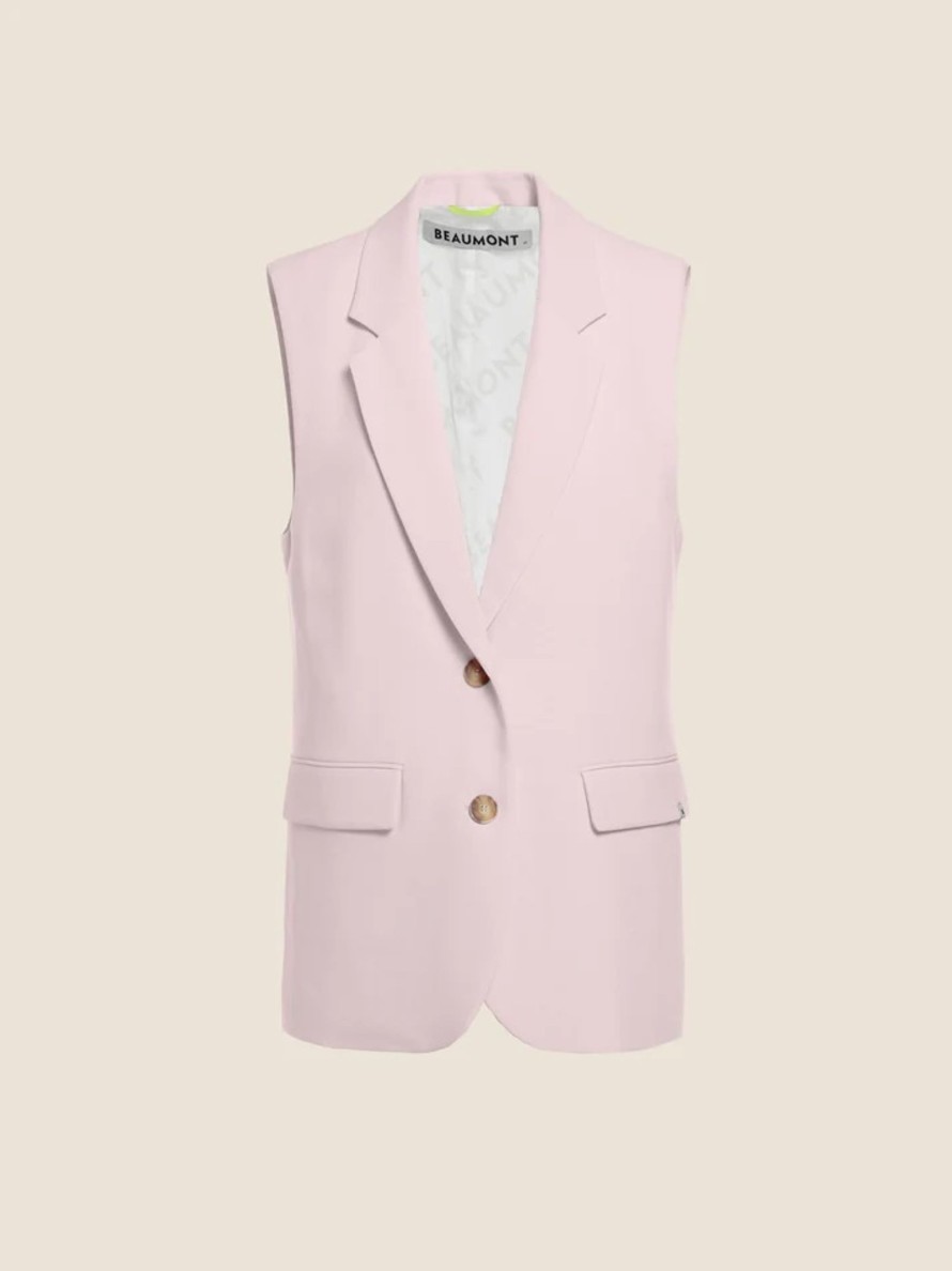 Vaatteet Beaumont | Anne Gilet Twill, Soft, Pink