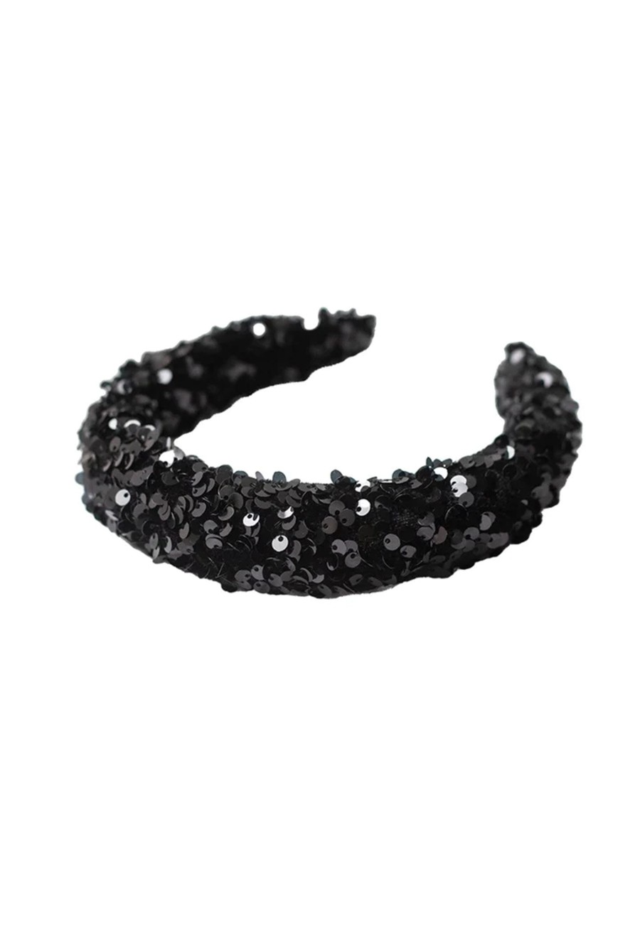 Kengat&Asusteet GAUHAR Helsinki | Headband Padded Sequins, Black