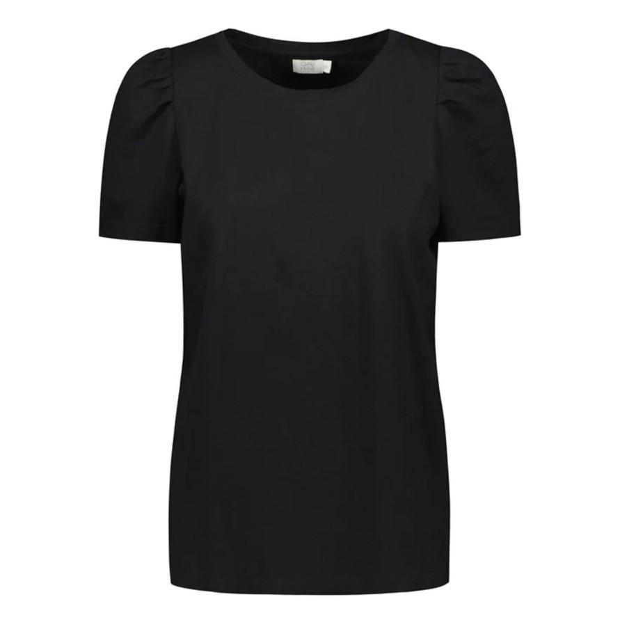 Vaatteet GAUHAR Helsinki | T-Shirt Puff Shoulder, Black