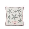 Joulu Lexington Company | Spruce Star Organic Cotton Velvet Pillow Cover 50X50, White/Green/Red