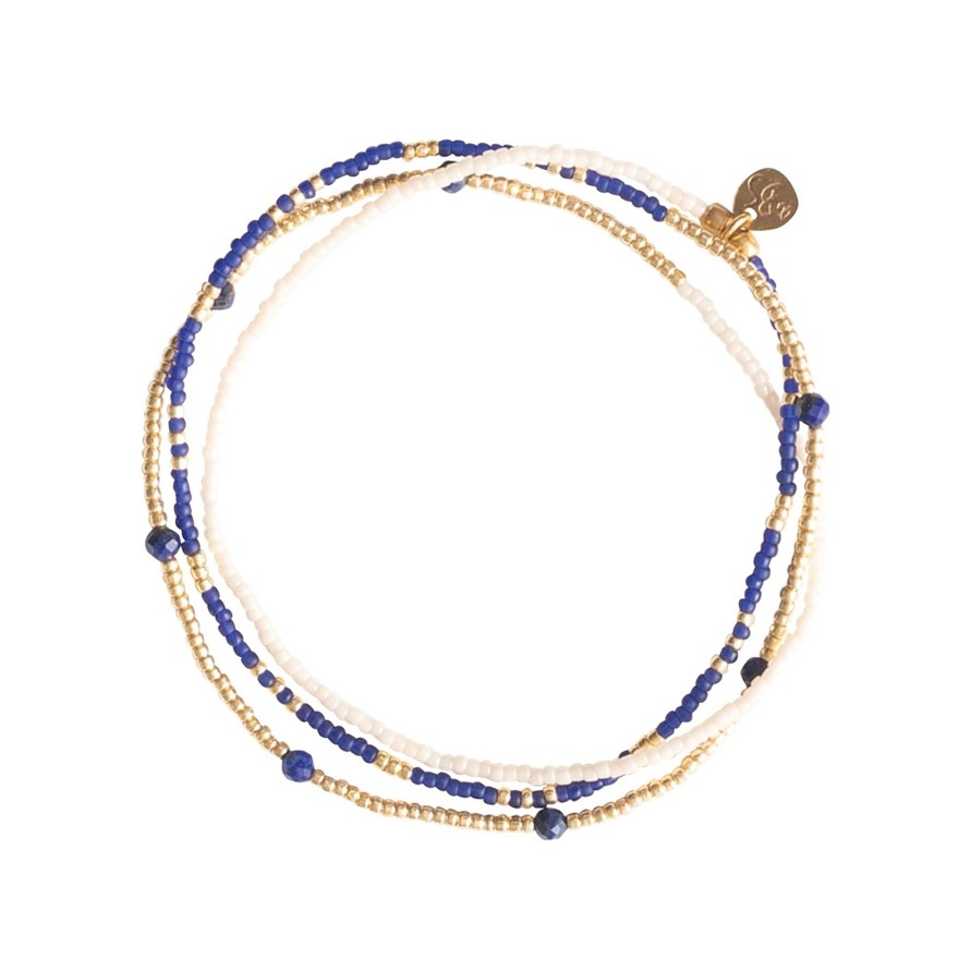 Kengat&Asusteet A Beautiful Story | Welcome Lapis Lazuli Gold Bracelet