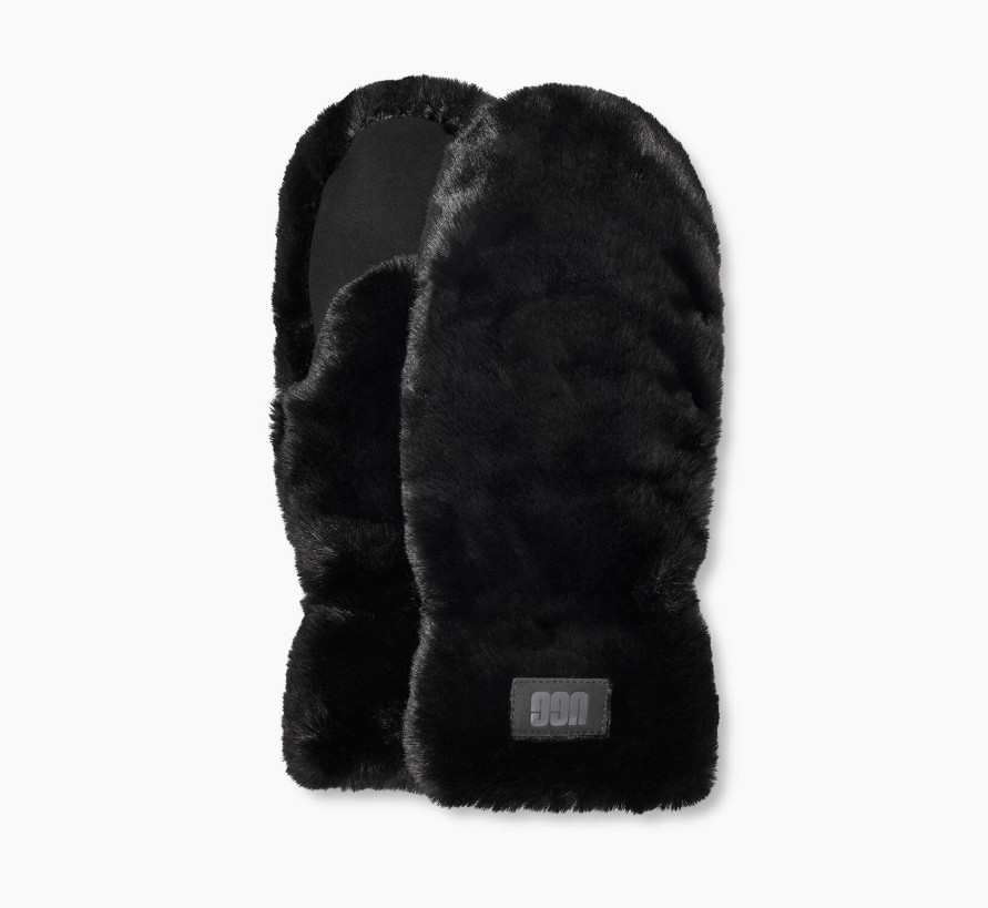 Kengat&Asusteet UGG | Quilted Faux Fur Mitten, Black